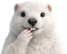 Maskot Bílý Marmot